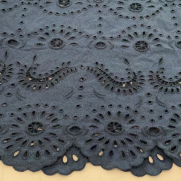 NWT FIGUE Women’s Navy Hortence Long Floral Eyelet Skirt Size 8 - Picture 9 of 9